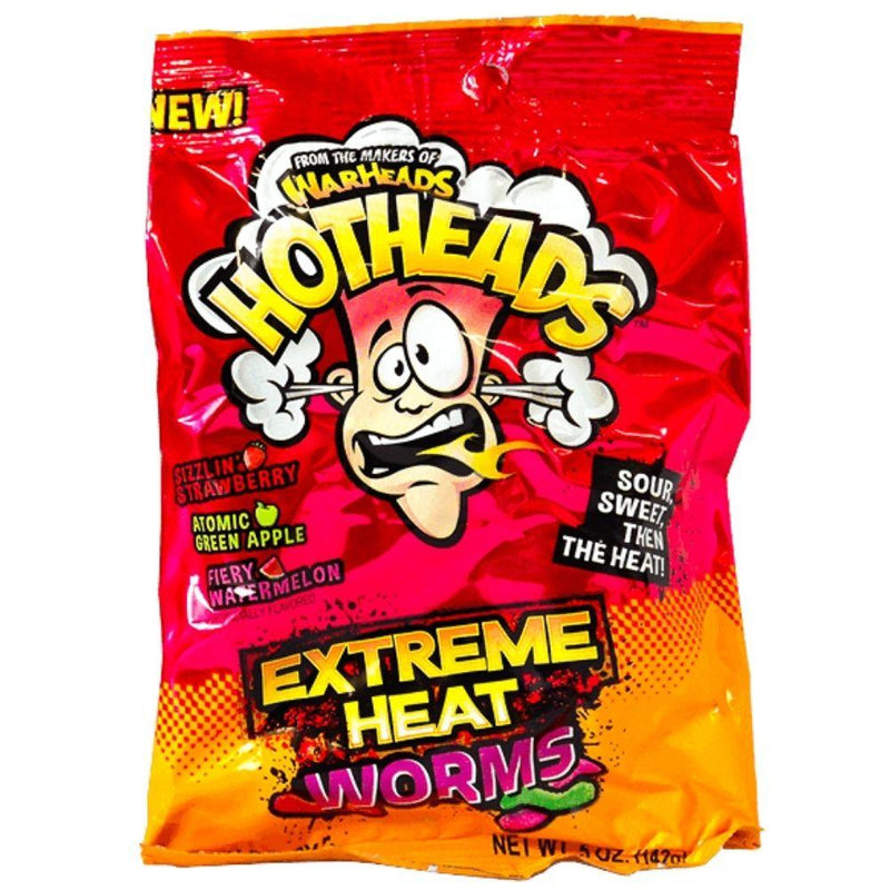 Warheads Worms, caramelle aspre alla frutta da 142g